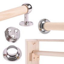 셀프인테리어마켓 맞춤재단 원목 옷봉 옷걸이봉 행거봉 소켓, 목봉 25mm x 700mm (70cm), 1개