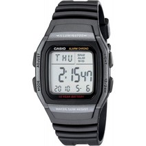 Casio 남자 W96H-1BV 클래식 스포츠 디지털 블랙 손목 시계
