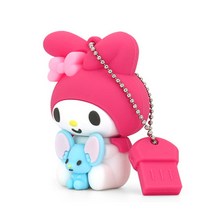 헬로키티 친구들 3D 피규어 USB 메모리 마이멜로디 코랄핑크 USB메모리, 32GB