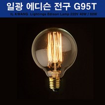 일광 에디슨전구 모음 G80 ST64 A70 T45 ST58 T32, 에디슨전구 T45T 40W