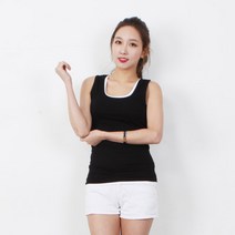 코코앤 여성용 L~3XL 빅사이즈 면 기본 망고 끈 롱나시