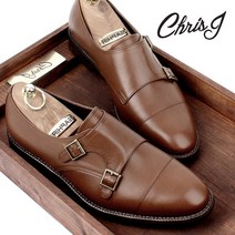 더블 몽크스트랩 남자수제화 GU3711버니쉬브라운