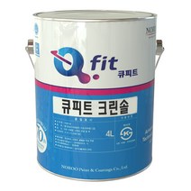 큐피트 크린솔 아크릴 외부용 수성페인트(유광) 4L, 백색(유광)