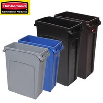 러버메이드 벤티드 슬림짐 쓰레기통 휴지통, 파랑61L