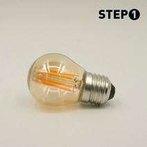 스텝원 LED전구 필라멘트 G45, 전구색, 1개