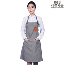 레뷰가운 AE240 목걸이형앞치마 목공예 캠핑 커피숍 가정용 식당 화원 서빙복 앞치마, AE240_검정체크