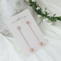 코코블링 큐빅볼 은침 심플 드롭 이어링 귀걸이