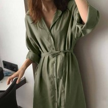 JINNY 다양한 연출로 스타일리쉬하게~ 루즈핏 롱셔츠 원피스 MW175