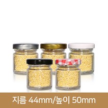 꿀병잼50ml(A-W)100개 40파이, 100개 1BOX, 철마개_체크빨강