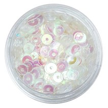 패션메이드 프랑스자수 스팽글 반짝이 글리터 부자재 부재료 꾸미기 DIY, 4mm스팽글-화이트(DD026), 1개