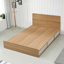 모젤리 스몰더블(하이헤드)-수납침대-프레임, 아카시아 화이트워시