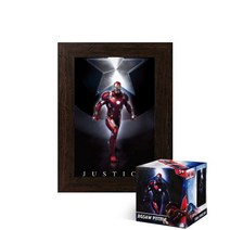 퍼즐피플 마블 어벤져스 시빌워 직소퍼즐, 미니큐브 아이언맨 JUSTICE 108피스 액자포함(99피스자체제작월넛), 108p