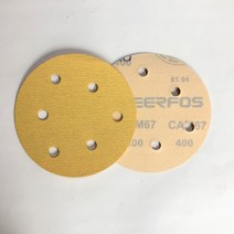 원형사포 종이 (샌딩페이퍼), 400방5인치6홀 1장, 1개