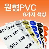비품114 원형PVC 번호표 10개 사물함 헬스장 목욕탕 찜질방 락카스티커 케비넷 번호스티커 원형번호판, 적색