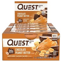 퀘스트뉴트리션 프로틴 바, 초콜렛 피넛 버터, 60g, 12개입