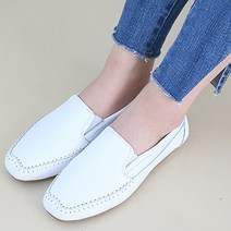천연소가죽 1cm 여성 플랫슈즈 단화 슬립온 로퍼 8454