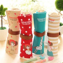 땡쓰몰 패브릭 롤필통, 애니멀롤필통-양, 1개