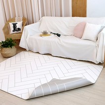 따사룸 유아 거실 양면 방수 PVC 놀이방매트, 헤링본그레이 양면