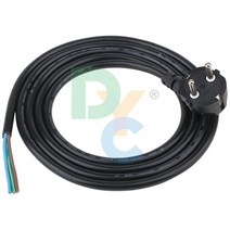 DYP-G16B 검정 [동양] 측면 접지 코드 250V 16A (1.5mmX 3C 검정) 전원케이블, 1개, 5m