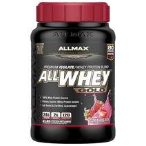 Allmax 올 웨이 골드 프리미엄 아이솔레이트 프로틴 블렌드, 스트로베리(Strawberry), 907g, 1개