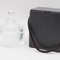 캔들용기 메리고라운드 + 레더 블랙포장박스 (손잡이포함), 용기+박스