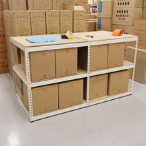 작업테이블 다용도작업대 택배포장다이, 06_작업테이블 연결 3단_MDF 합판