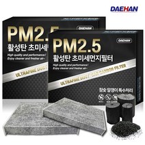 1+1 더뉴레이 에어컨필터 PM2.5 활성탄 필터 차량용 PC149, 1set, 1+1 더뉴레이 PC149