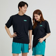  슈가비치 남여 공용 래쉬가드+보드숏 반팔 상하세트 BH24-12F 비치웨어 수영복 