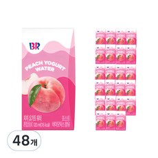 배스킨라빈스 과즙워터 피치요거트, 120ml, 48개