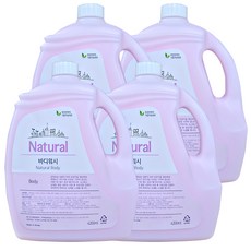 내추럴 바디워시 4kg x4개 업소용 호텔용 대용량, 4개, 4200ml