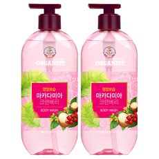 오가니스트 마카다미아 크랜베리 바디워시, 480ml, 2개