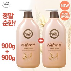 NEW [해피바스] PH 약산성처방 정말 순하고 정말 촉촉한 바디워시 초대용량, 정말순한 900g 1+1, 1개