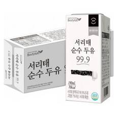 바디랩 서리태 순수 두유 99.9, 190ml, 24개