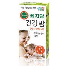 베지밀 건강맘 두유, 190ml, 32개