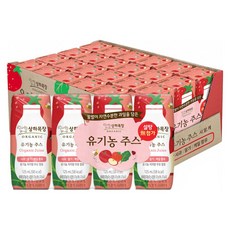 상하목장 유기농 주스 사과딸기케일, 125ml, 24개