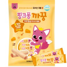 핑크퐁까꿍 치즈 칼슘 곡물 크리스피롤 24p, 치즈맛, 120g, 1개 - 키즈놀이터