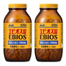 아사히 에비오스 맥주효모 일본 효소 1200정 X 2개 세트