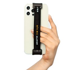 윌비 클립온2 노패드 스마트폰용 핸드 스트랩, 블랙, 1개