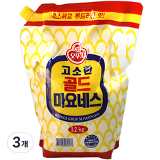 오뚜기 고소한 골드 마요네즈 스파우트팩, 3.2kg, 3개 - 마요펫