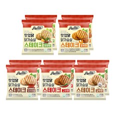 [랭킹닭컴] 맛있닭 닭가슴살 스테이크 5종 맛보기, 10개, 100g