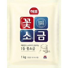 해표 꽃소금, 1kg, 1개 - 소곰