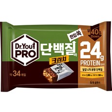 닥터유 프로단백질바 크런치 한입쏙 34p, 420g, 1개 - 필드간식