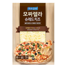 리치골드 모짜렐라 슈레드 피자치즈 1kg 냉장 자연치즈 [당일발송], 1개