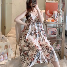 바바 원피스 여름 바캉스 휴가 홈웨어 민소매 끈나시