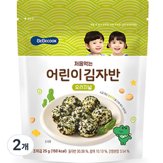 처음 먹는 어린이 김자반, 25g, 2개, 오리지널 - 퓨어잇김자반