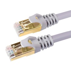 홈플래닛 게이밍용 UTP 고속 CAT.7 10Gbps 인터넷 랜케이블, 5m, 그레이, 1개 - 안터넷전력선모뎀