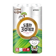 나무야나무야 도톰한 3겹 데코 롤화장지