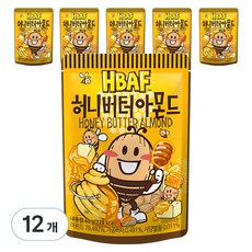 바프 허니버터 아몬드, 40g, 12개