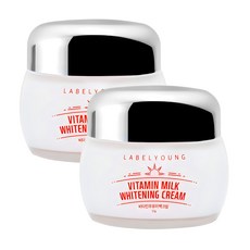 라벨영 톤업+기미+주근깨완화/쇼킹비타민우유미백크림1+1/비타밀크토닝, 55g, 2개