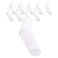 가나양말 여성용 무지 학생 중목양말 10켤레